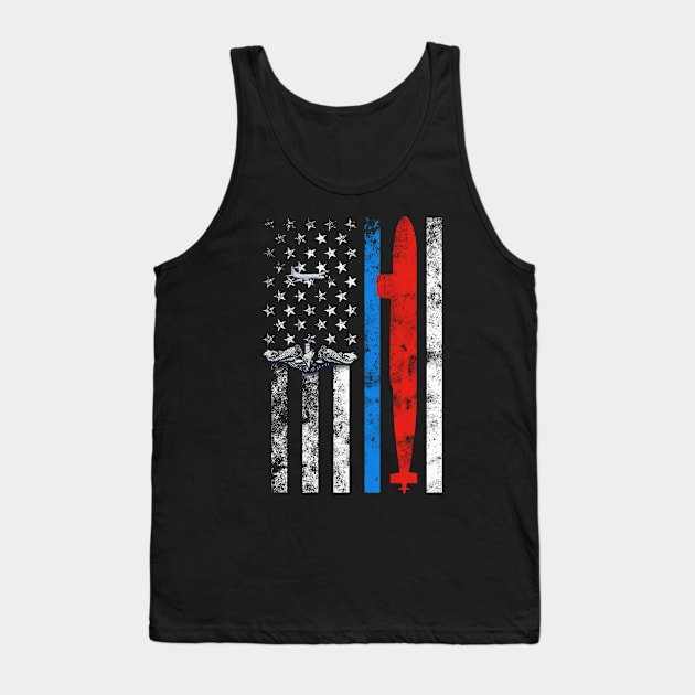 US Submariner Veteran Silent Service Pride Runs Deep - Gift for Veterans Day 4th of July or Patriotic Memorial Day Tank Top by Oscar N Sims